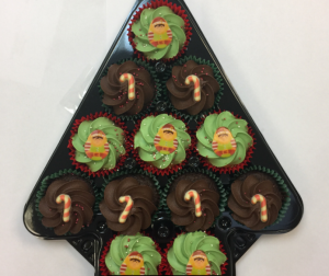 Assorted Christmas Cupcake Platter